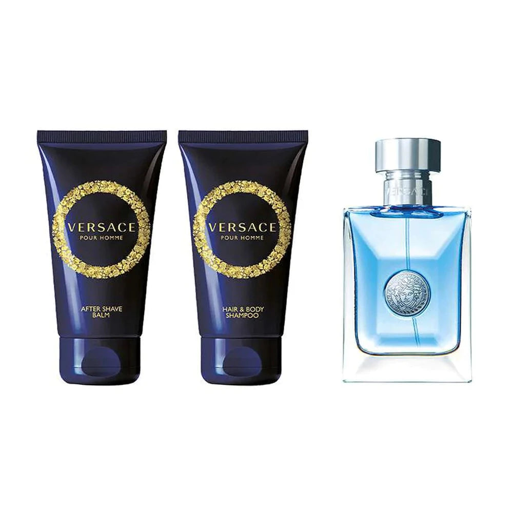 Versace pour Homme Gift Set 50ml EDT - 50ml Shower Gel - 50ml Aftersha ...